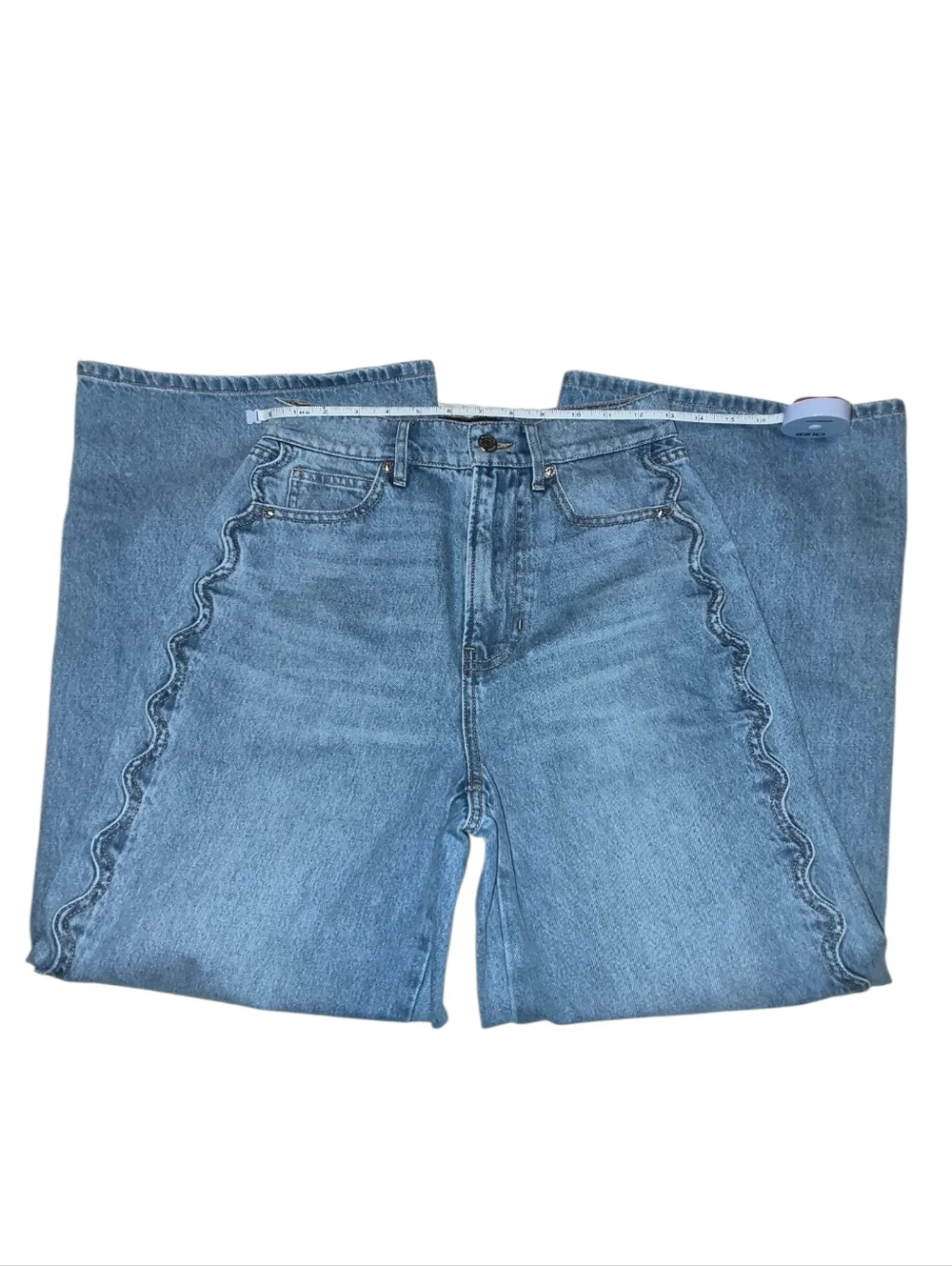 Veronica Beard Taylor Scalloped Wide Leg Crop High Rise - Size 26 - Picture 7 of 10